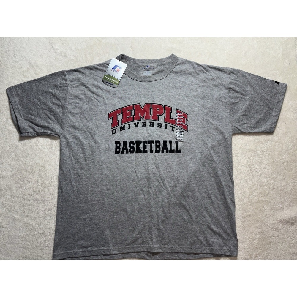NEW Temple University Basketball T Shirt Russell Size XL NWT